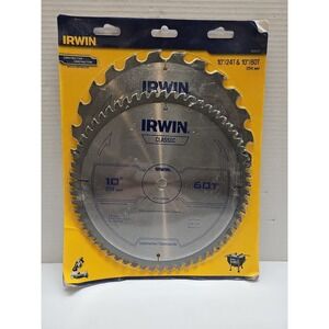 IRWIN 1826247 Carbide Circular Saw Blade 10"x24T & 10"X60T (2 Pack) 5/8" Arbor